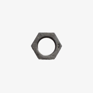 Black Cast Iron 1" Plumbing Coupler and Locknut for Industrial DIY Decor – MCFF0301144W1