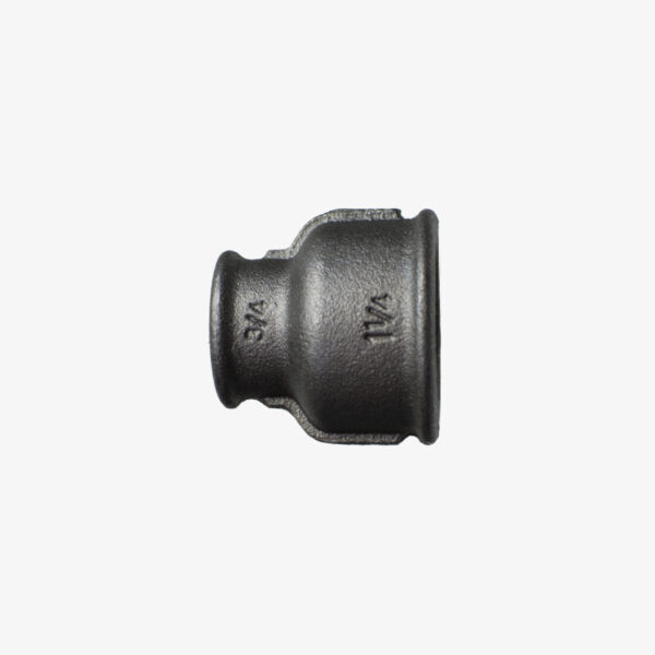 Raccord Manchon réducteur – 1 1/4″ > 3/4″ de plomberie en fonte noir pour la décoration industrielle DIY – MCFF2341154W1