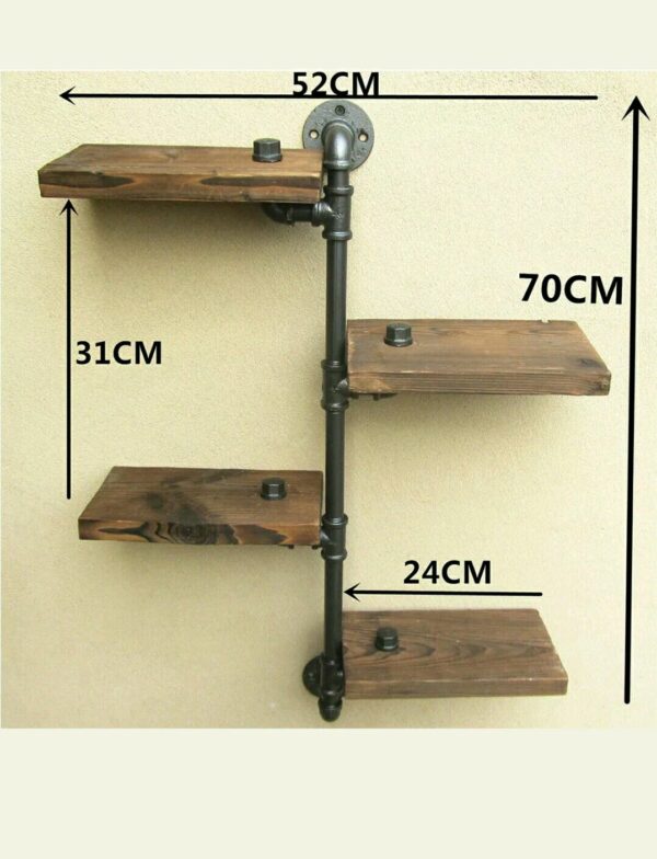 Vertikales Wandregal Zweigleitungsrohre Industrial Style - MC Fact