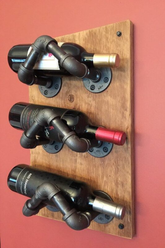 Wine bottle wall bracket