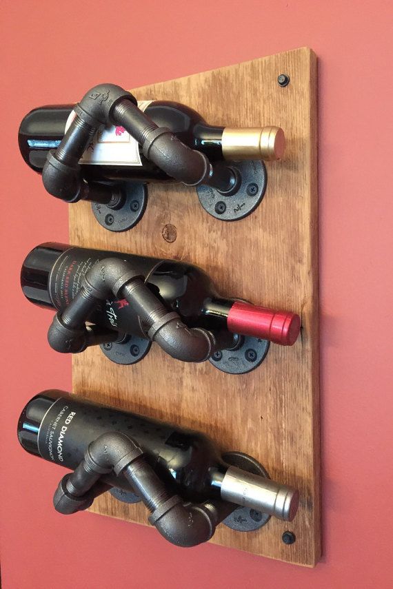 Wine bottle wall bracket