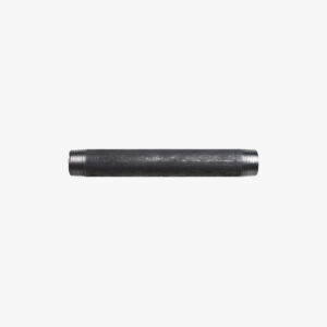 Schwarzes Stahlrohr mit doppeltem Gewinde - 3/4″, 180mm für Klempneranschluss DIY - MCFP0180134W1