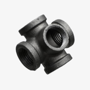 Fitting 5-Wege-Klempnerverteiler aus schwarzem Gusseisen für die DIY-Industriedekoration - MCFF0551100W1