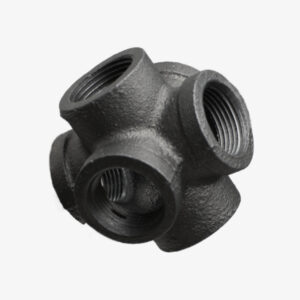 Fitting 6 way cast iron plumbing distributor black for DIY industrial decoration - MCFF0561100W1