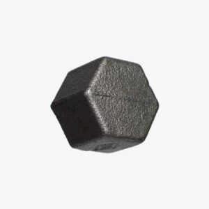 Fitting Gusseiserne Sanitär-Kappe schwarz für DIY Industriedekoration - MCFF0321100W1