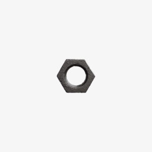Black Cast Iron 1/2″ Plumbing Coupling and Locknut – For DIY Industrial Decor – MCFF0301112W1