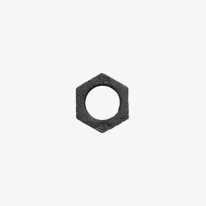 Black Cast Iron 3/4″ Plumbing Coupling and Locknut for DIY Industrial Decor – MCFF0301134W1