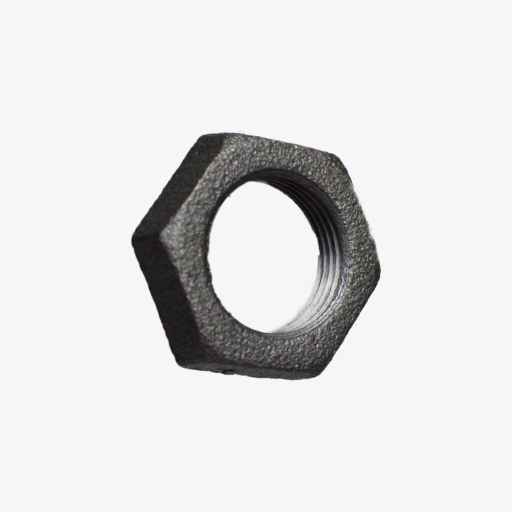 Fitting Gegenmutter Gusseisen schwarz Sanitär für DIY industrielle Dekoration - MCFF0301100W1