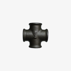 Raccord Croix égal – 1/2″ de plomberie en fonte noir pour la décoration industrielle DIY – MCFF0411112W1