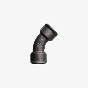 Fitting 45° short elbow - 1/2″ black cast iron plumbing for DIY industrial decoration - MCFF0211112W1