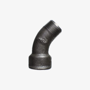 Fitting Short 45° Elbow F/M - 3/4″ cast iron plumbing black for DIY industrial decoration - MCFF0211234W1