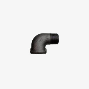 Fitting Elbow 90° F/M - 1/2″ black cast iron plumbing for DIY industrial decoration - MCFF0101212W1