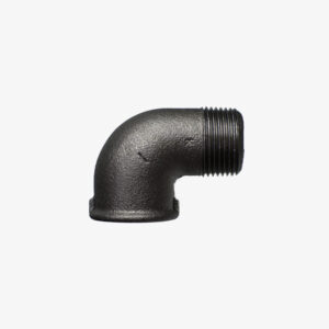 Raccord Coude 90° F/M – 1″ de plomberie en fonte noir pour la décoration industrielle DIY – MCFF0101244W1