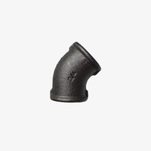 Fitting Winkel 45° - 3/4″ Klempnerarbeit Gusseisen schwarz für DIY Industriedekoration - MCFF0201134W1