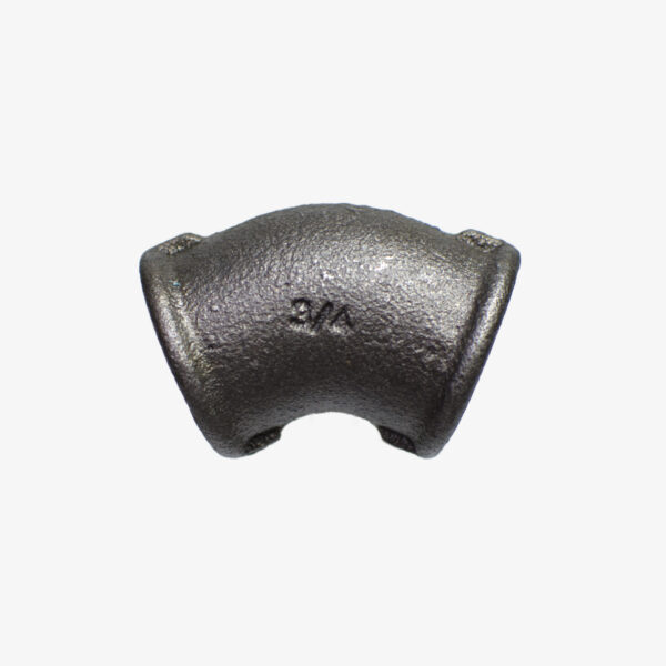 Raccord Coude 45 degrés de plomberie en fonte noir pour la décoration industrielle DIY – MCFF0201100W1