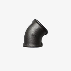 Fitting Elleboog 45 ° - 1″ gietijzeren sanitair zwart voor DIY industriële decoratie - MCFF0201144W1