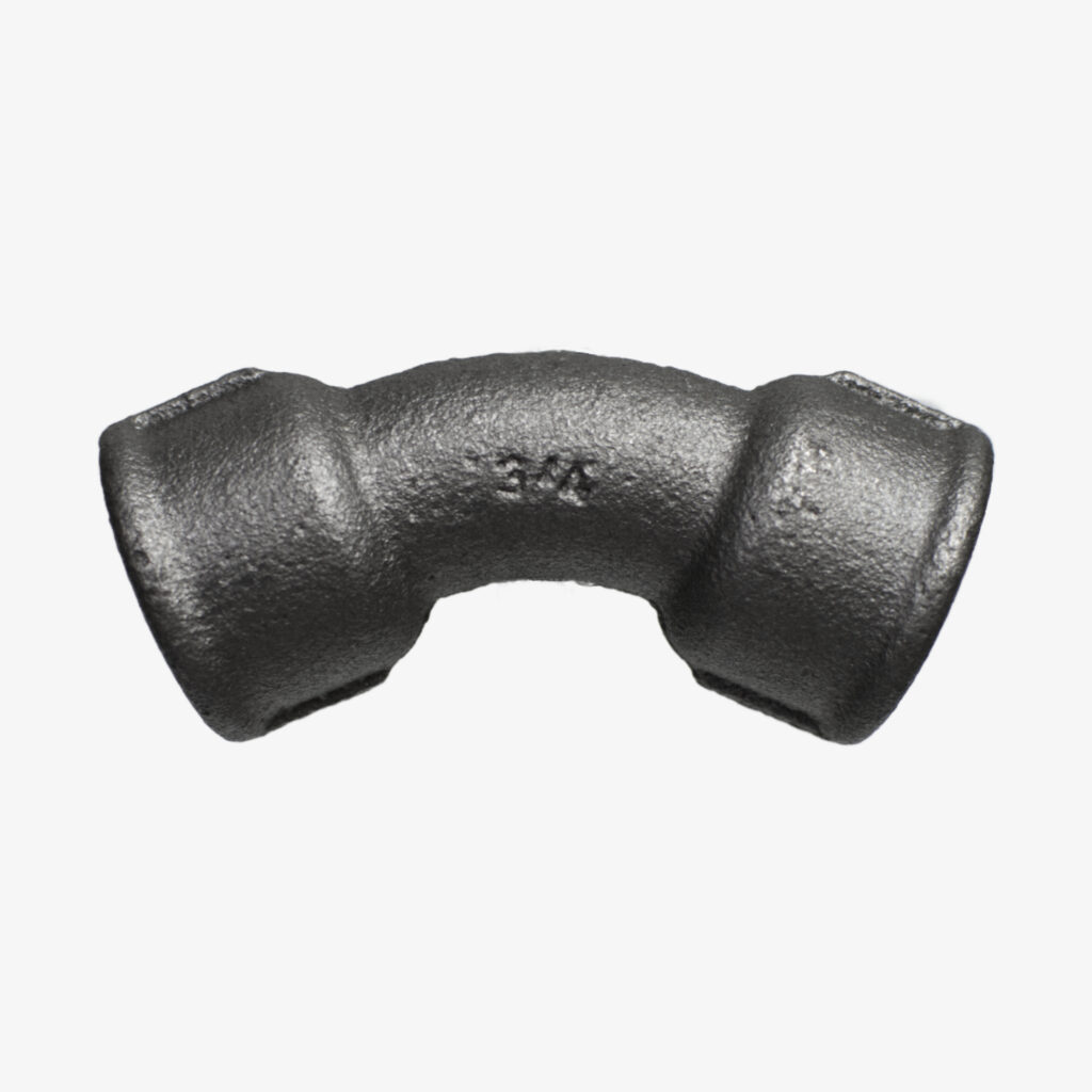 Fitting 45° short cast iron plumbing elbow black for DIY industrial decoration - MCFF0211100W1