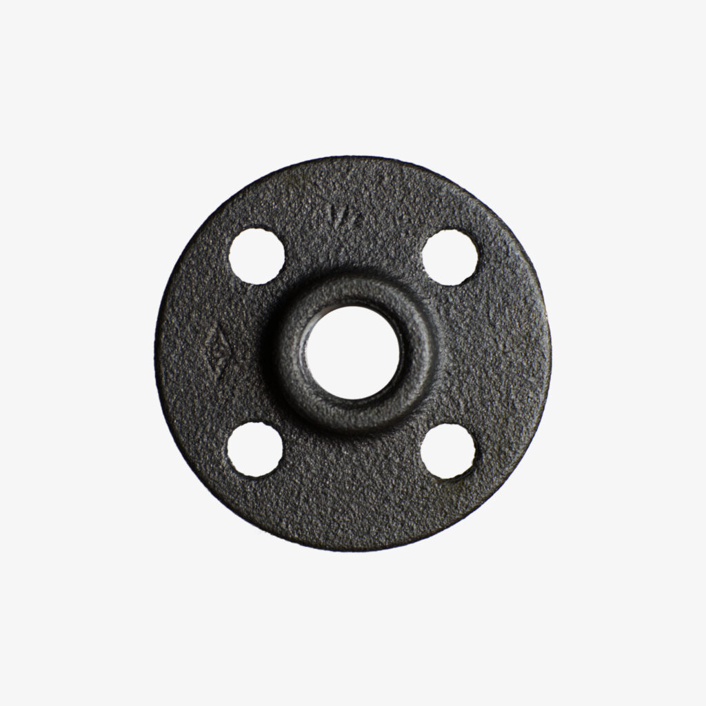 Raccord Bride de plomberie classique en fonte noir pour la décoration industrielle DIY – MCFF0601100W1