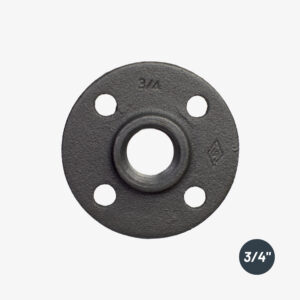 Klassieke flensverbinding – 3/4″ zwart gietijzeren sanitair voor industriële DIY-inrichting – MCFF0601134W1