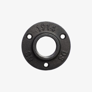 Fitting Deco flange - 1″ black cast iron plumbing (1914) for DIY industrial decoration - MCFF0611144W1