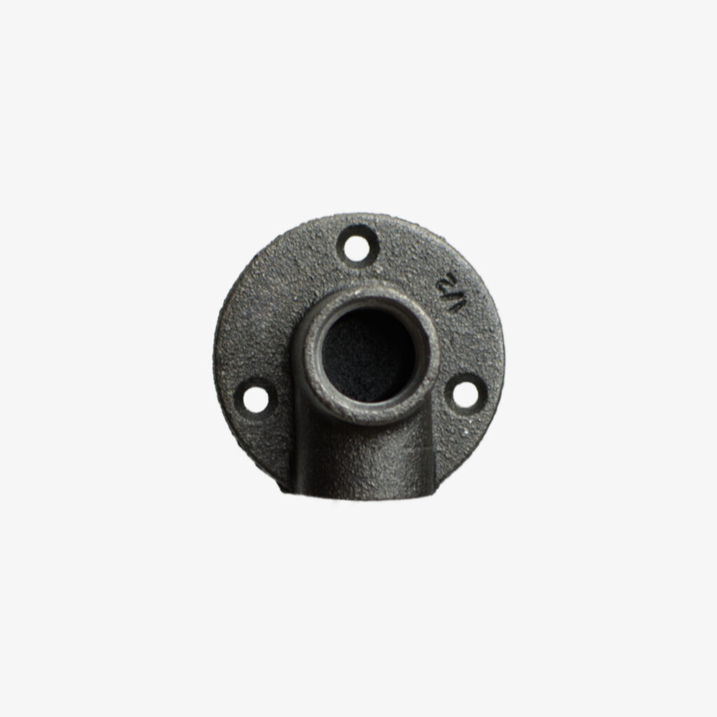 Raccord culasse plomberie ou bride 2 voies coude de plomberie en fonte noir pour la décoration industrielle DIY aussi appelé culasse – MCFF0621100W1