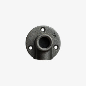 Fitting Elbow flange - 1/2″ black cast iron plumbing for DIY industrial decoration also known as breech - MCFF0621112W1