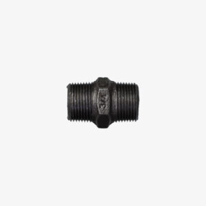 Male nipple fitting - 3/4″ black cast iron plumbing for DIY industrial decoration - MCFF2001334W1