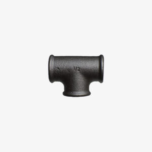 Equal tee fitting - 1/2″ black cast iron plumbing for DIY industrial decoration - MCFF0401112W1