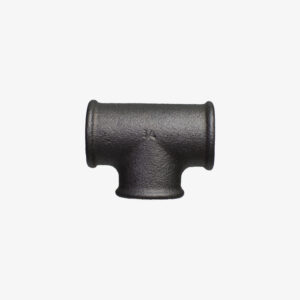 Equal tee fitting - 3/4″ black cast iron plumbing for DIY industrial decoration - MCFF0401134W1