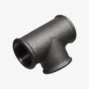 Gleichmäßiges T-Stück für Sanitärinstallationen aus schwarzem Gusseisen für die DIY-Industriedekoration - MCFF0401100W1