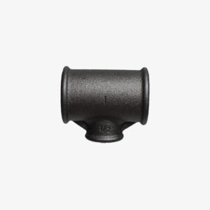 Raccord Té réduit – 1″ > 1/2″ < 1" de plomberie en fonte noir pour la décoration industrielle DIY – MCFF3441112W1