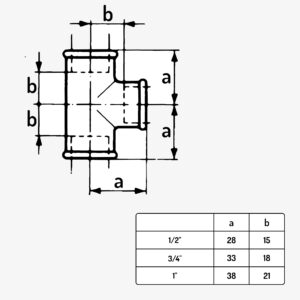 Maatschets type 130 zwart smeedbaar gietijzeren aftakking - MC Fact