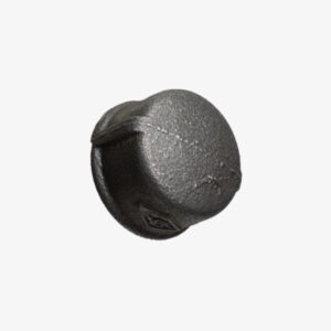 Fitting Round cast iron plumbing cap black for DIY industrial decoration - MCFF0341100W1