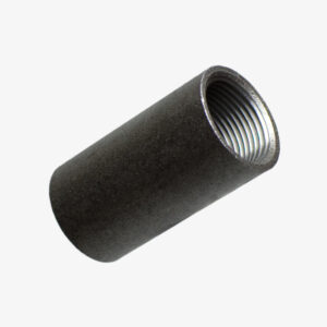 Long steel plumbing fitting in black steel for DIY industrial decoration - MCFF2061100W1