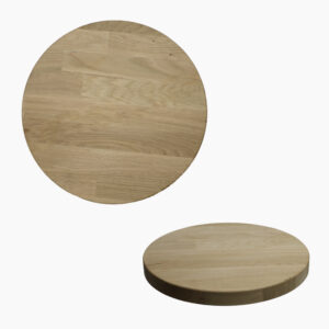 Solid Oak Roundwood - 300mm, 26mm glued laminated with rounded top corner - MCFW0300126D1