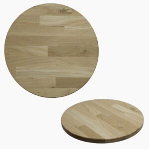 Solid Oak Roundwood - 350mm, 18mm laminated with rounded top corner - MCFW0350118D1