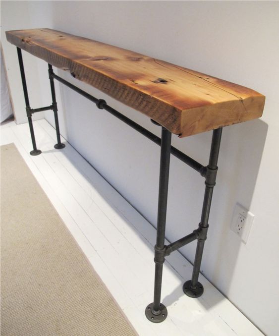 Industrial style wall console