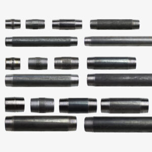 Tuyau mamelon plomberie acier noir double filetage pour raccord plomberie bricolage DIY – MCFP0000100W1