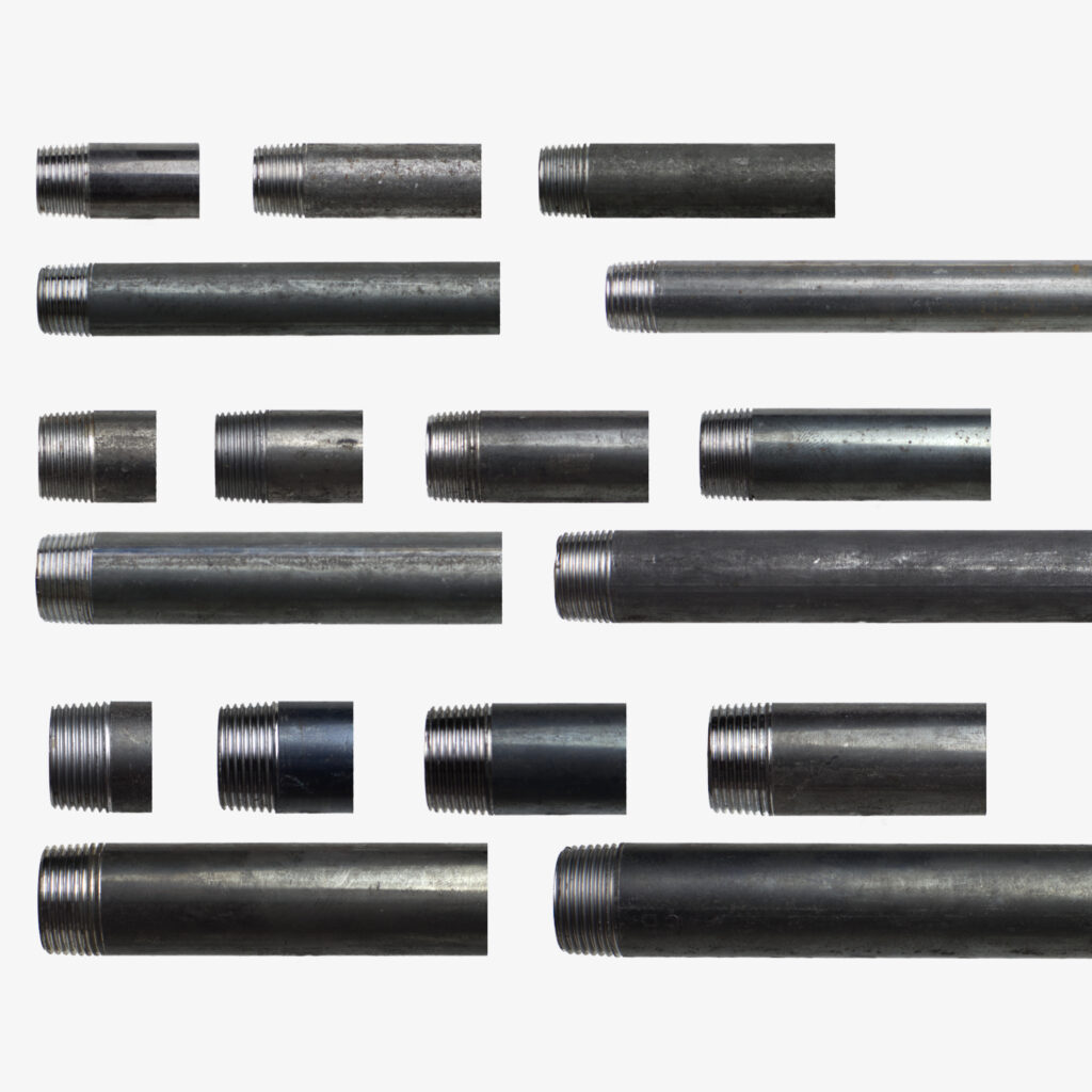 Tube acier noir simple filetage pour raccord plomberie bricolage DIY – MCFP0000400W1