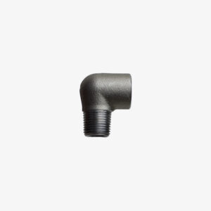Raccord Coude acier design 90° F/M – 1/2″ de plomberie en fonte noir pour la décoration industrielle DIY – MCFF0101212Z1