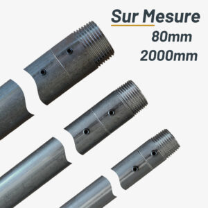 Black steel pipe union nipple with double thread - MCFU0000100W1T02