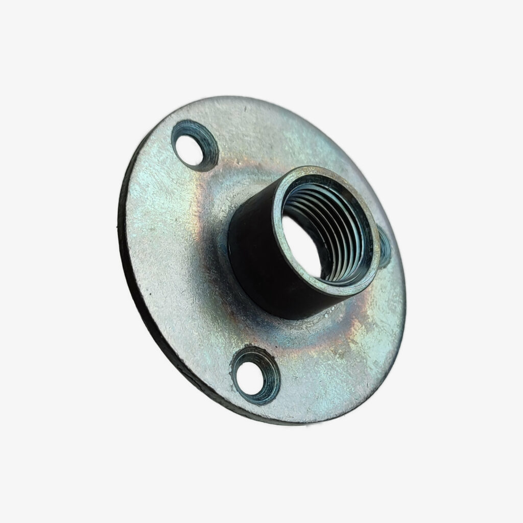 Fitting Floor flange design steel plumbing black for DIY industrial decoration also known as breech - MCFF9611100W1