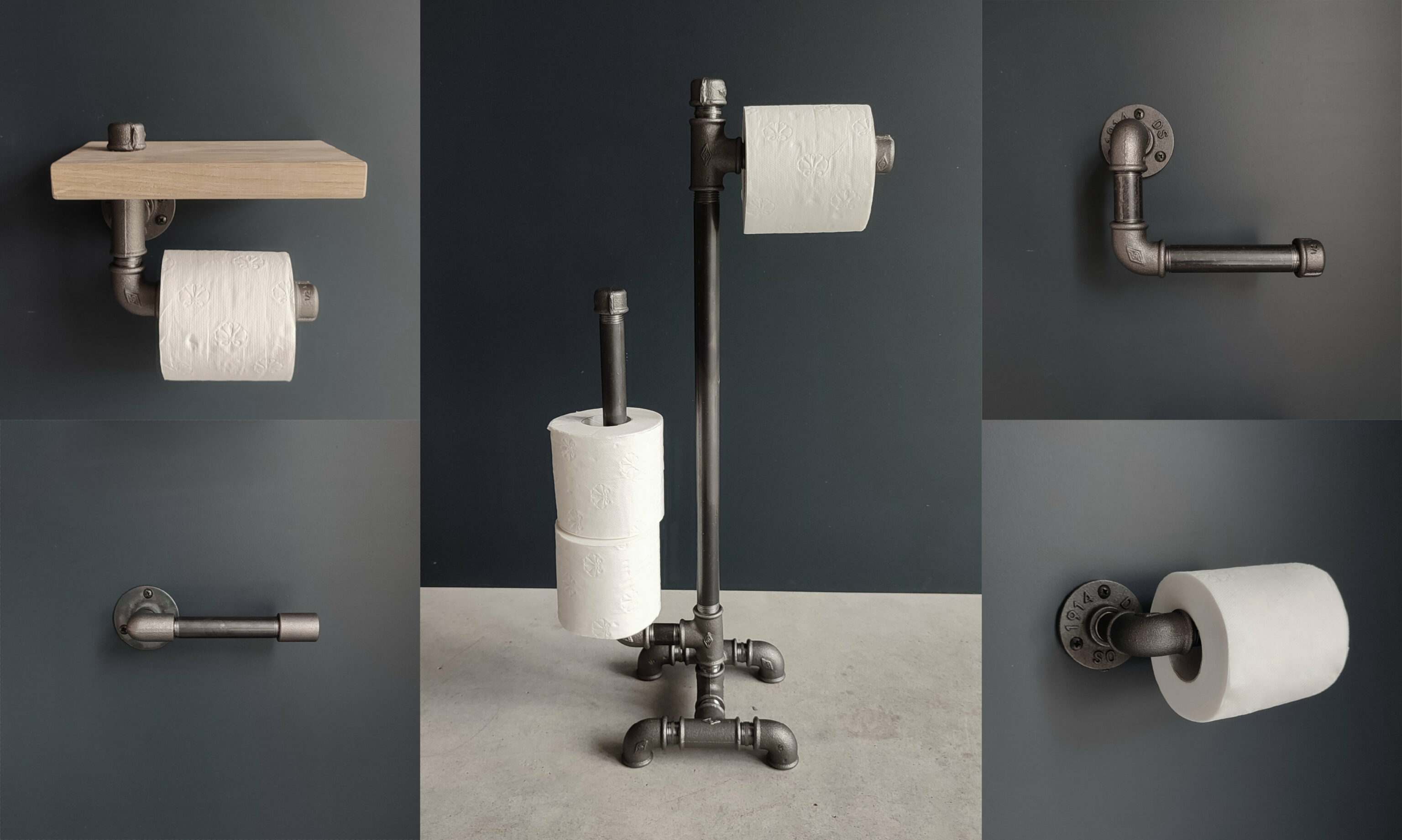 5 industrial-style toilet paper holders for your plumbing decorating corner - Blog déco - MC Fact
