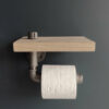 Houten toiletrolhouder - eiken plank - MCFK0150000W1