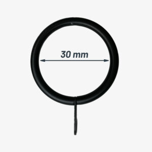 Hardware Curtain ring - Black, Powder coated for curtain rod - MCFA0030188C3
