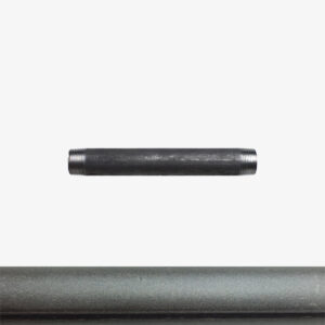 Zwarte stalen pijp met dubbele schroefdraad - 3/4″, 180mm, Shot blasted voor DIY sanitair - MCFP0180134Z1