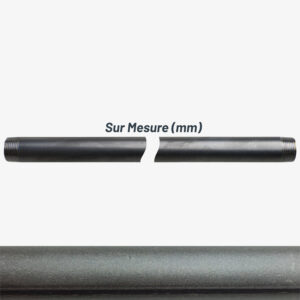Tube acier noir double filetage sur mesure – 3/4″, Grenaillé – MCFP0000134Z1T02
