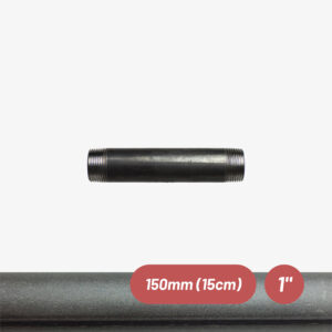 Black double-threaded steel pipe – 1″, 150 mm, shot-blasted for DIY plumbing fittings – MCFP0150144Z1