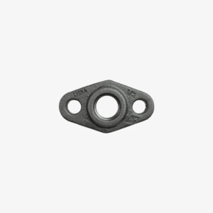 Fitting Klassischer Ovaler Flansch - 1/2″ Klempnerarbeit aus schwarzem Gusseisen für DIY Industriedekoration - MCFF0631112W1