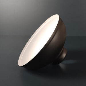 Abat-jour lampe style industrielle noir intérieur blanc Ø290mm coté interne - MC Fact